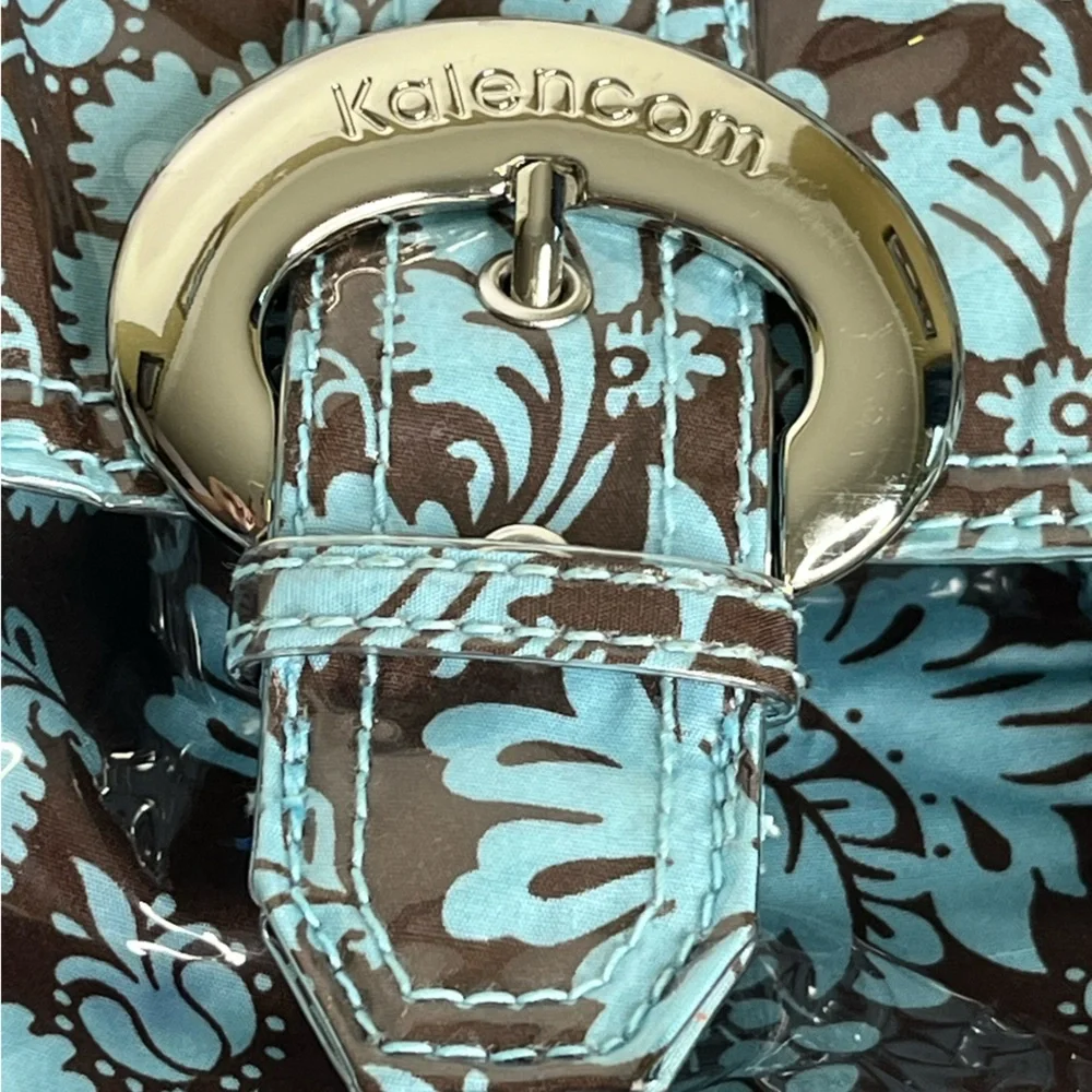 Kalencom New Orleans‎ Toile Chocolate/Blue Adjustable Strap Diaper Bag